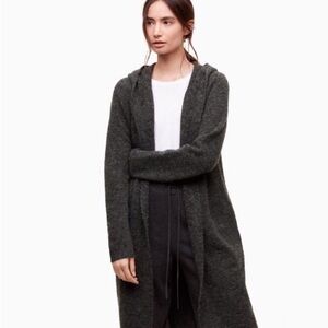 Aritzia The Group by Babaton Ammonius NWT Open Cardigan XS-M alpaca blend hooded